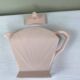 Théière art déco rose