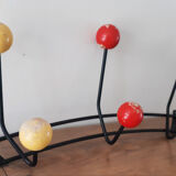 Coat rack, wooden ball hooks
