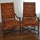 Pair of Louis XIII period armchairs in walnut sheep bone