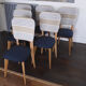 lot de 6 chaises style bistrot rénovées