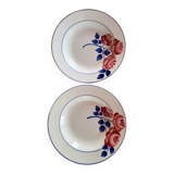 Lot 2 Art Deco plates ▪︎ Hippolyte Boulenger ▪︎ Red Rose