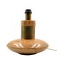 Hollywood regency pink granite and brass table lamp base, Italy 1970 ca.
