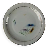 Plat ancien porcelaine de limoges Vierzon dorure vintage fleurs service de table