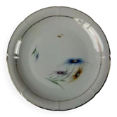 Plat ancien porcelaine de limoges Vierzon dorure vintage fleurs service de table