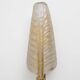 Pair of Murano Glass Leaf Wall Sconces with Gold Powder and Brass, Italy