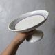 Digoin Sarreguemines old footed dish compote 4932