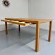 Post-modern striped wood table with drawers, design 80.