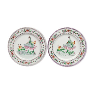 Pair plates China period Republic