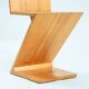 4 chaises modernes en bois de frêne Zig Zag après le design de Gerrit Rietveld, De Stijl années 1930.