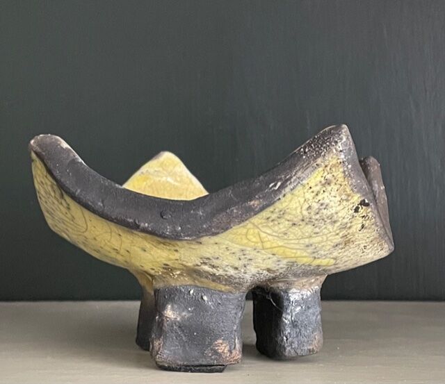 Ashtray in raku, circa 1990/2000