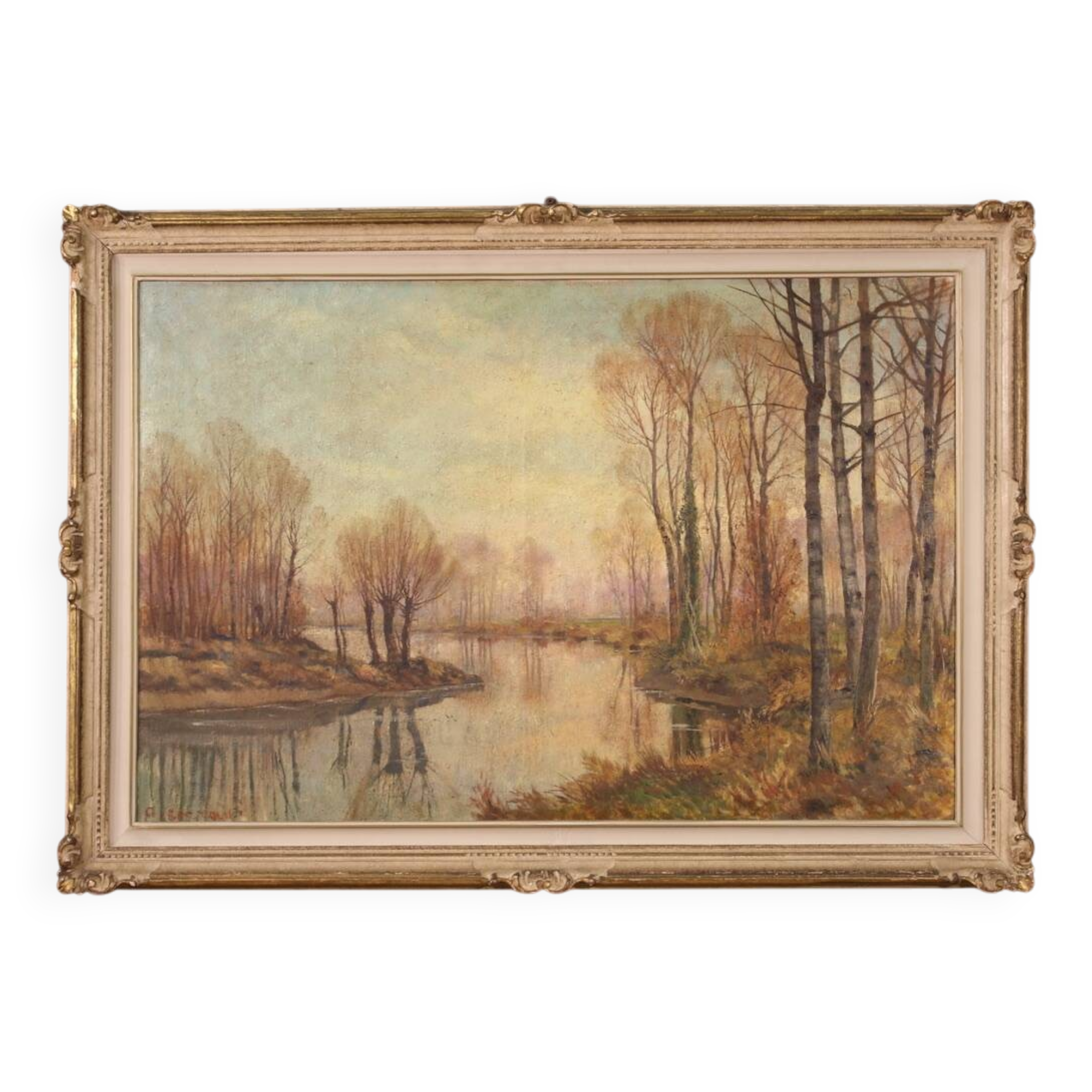 Landscape painting signed A. Corradi from the 20th century