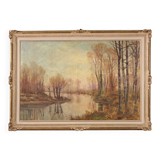 Landscape painting signed A. Corradi from the 20th century