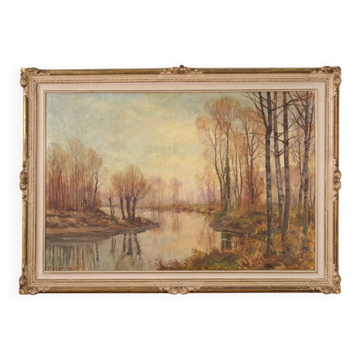 Landscape painting signed A. Corradi from the 20th century