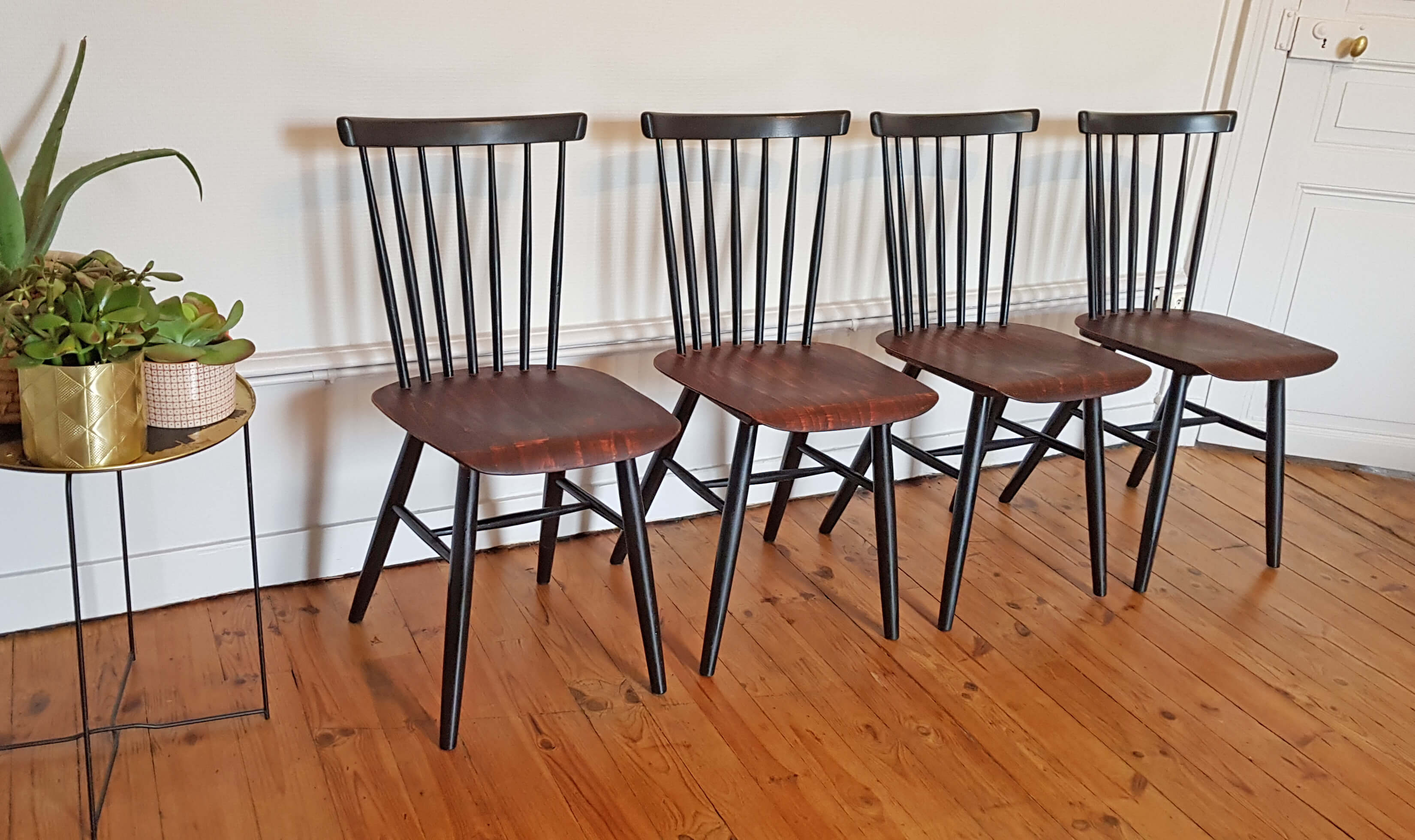 4 chairs vintage Thonet 60s