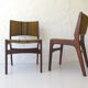 Ensemble de 2 chaises danoises de dîner d’acajou