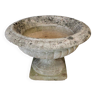 Medici-shaped reconstituted stone planter on 20th century shower stand