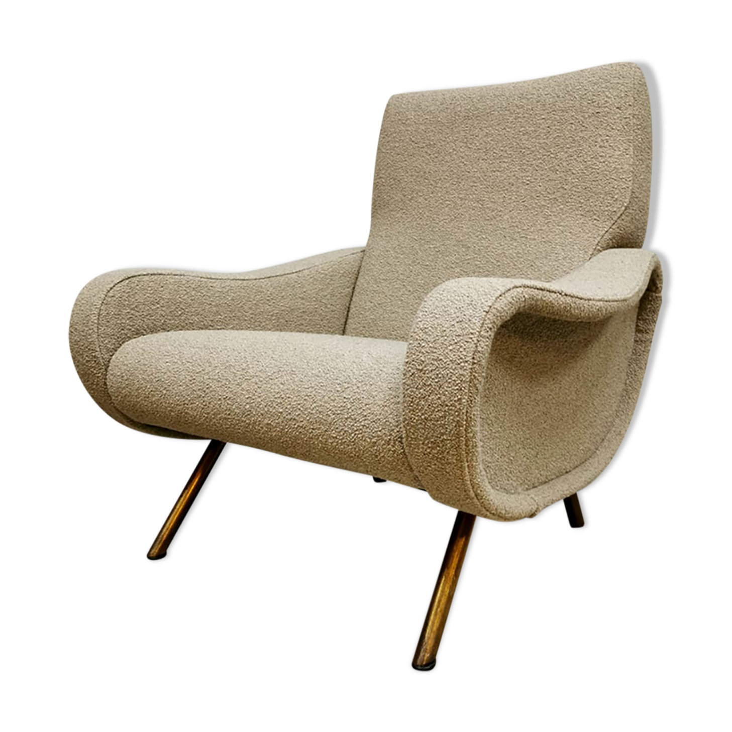 Early edition vintage Italian lady chair Marco Zanuso Arflex ‘Bouclé’