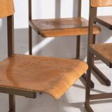 Vintage chaise longues (circa 1950). Set of 4 pieces