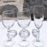 Set de 8 verres à pied : 4 verres à eau et 4 verres à vin, verre tourbillonnant