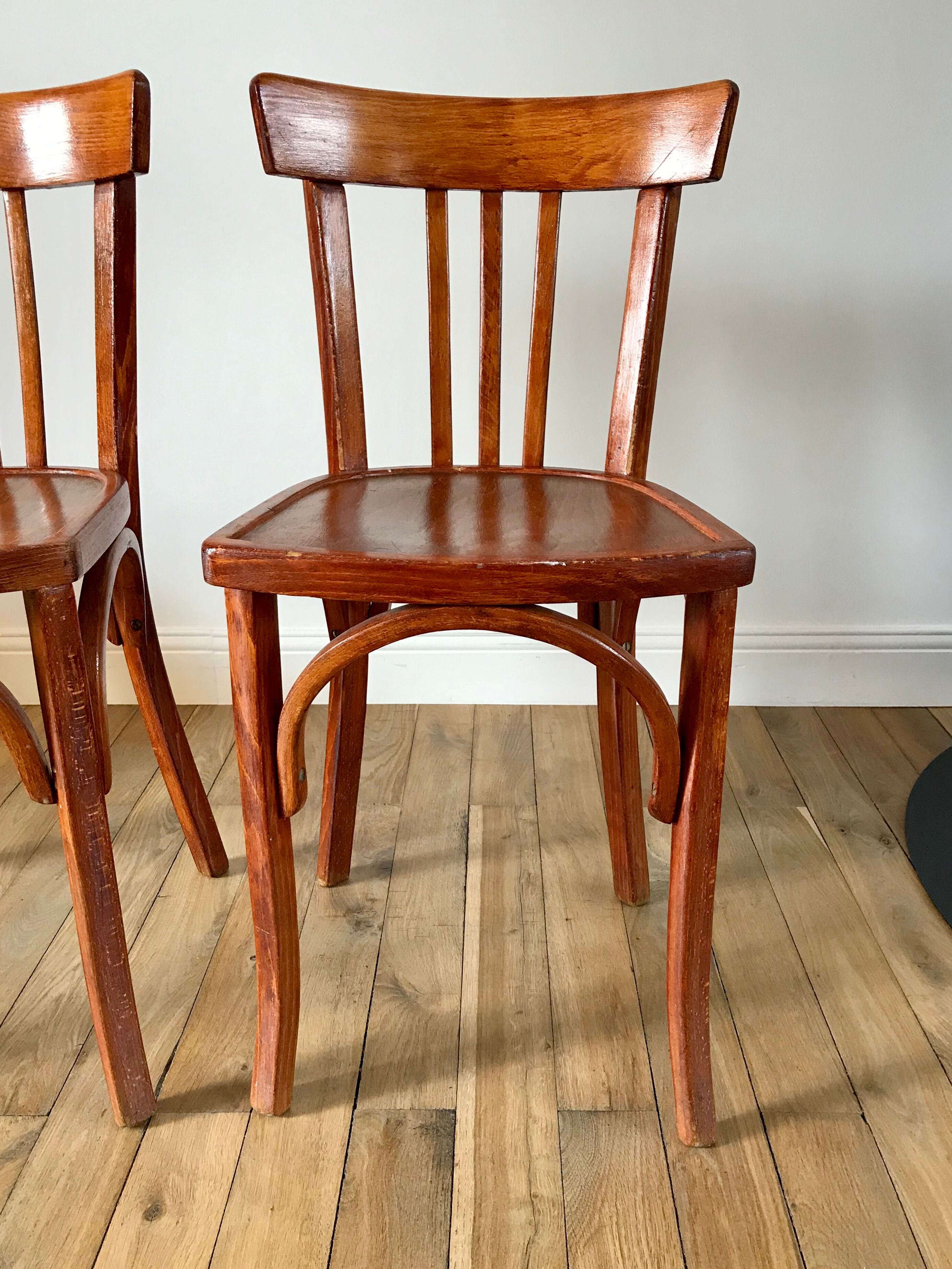 Duo de chaises bistrot Luterma années 30