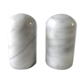 Salière et poivrière en marbre des années 80