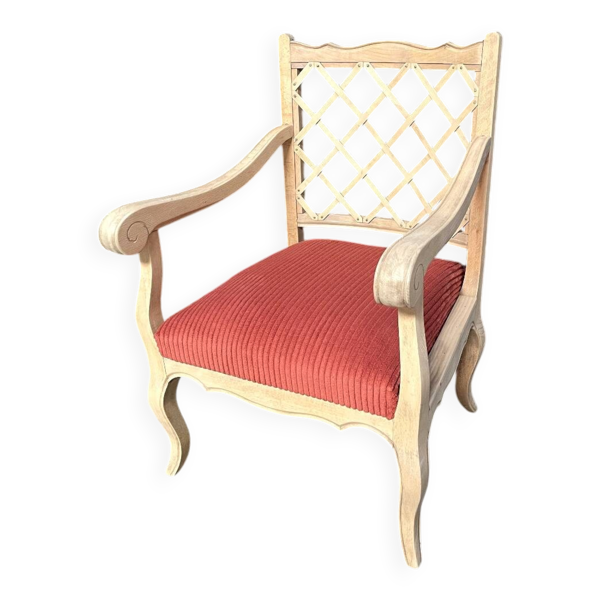 Fauteuil style anglais dossier croisillons — Beyit