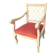 Fauteuil style anglais dossier croisillons