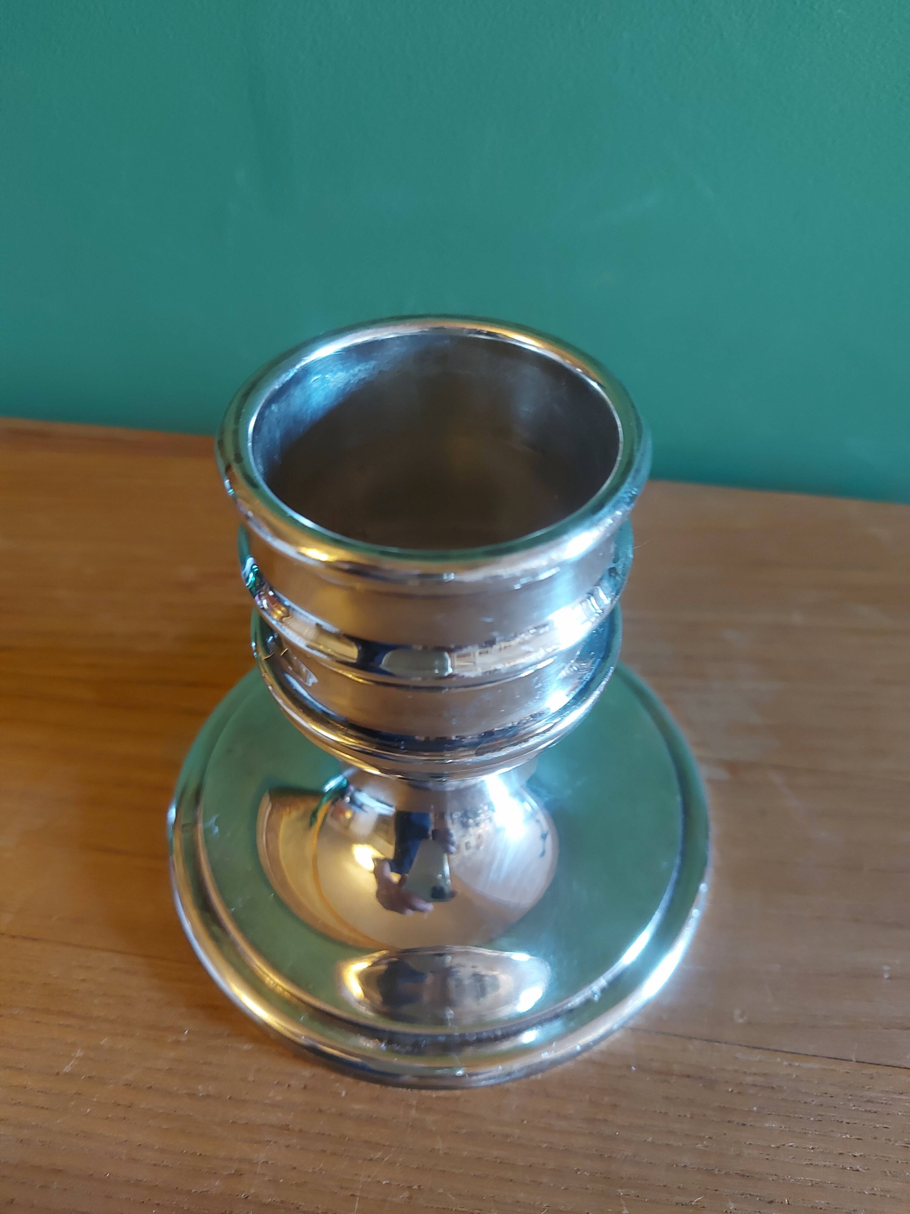 Silver metal design candle holder