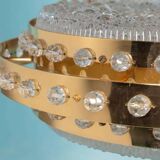 Midmod glass and brass suspension, Orrefors Sweden