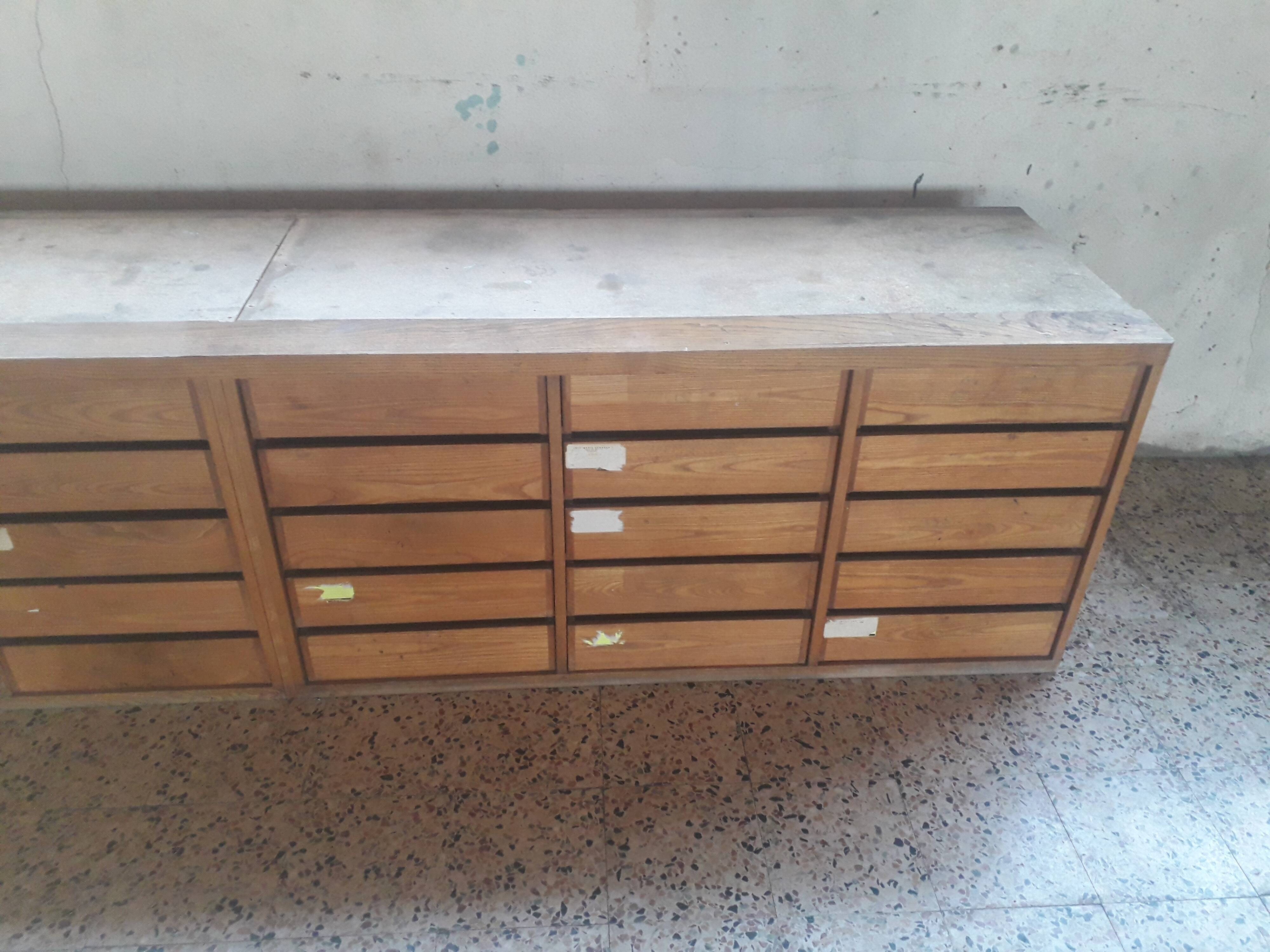 Cabinet with drawers 50 years, 450cm