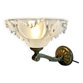 Ancienne applique bronze Art Déco 1930  vasque glaçons Ezan