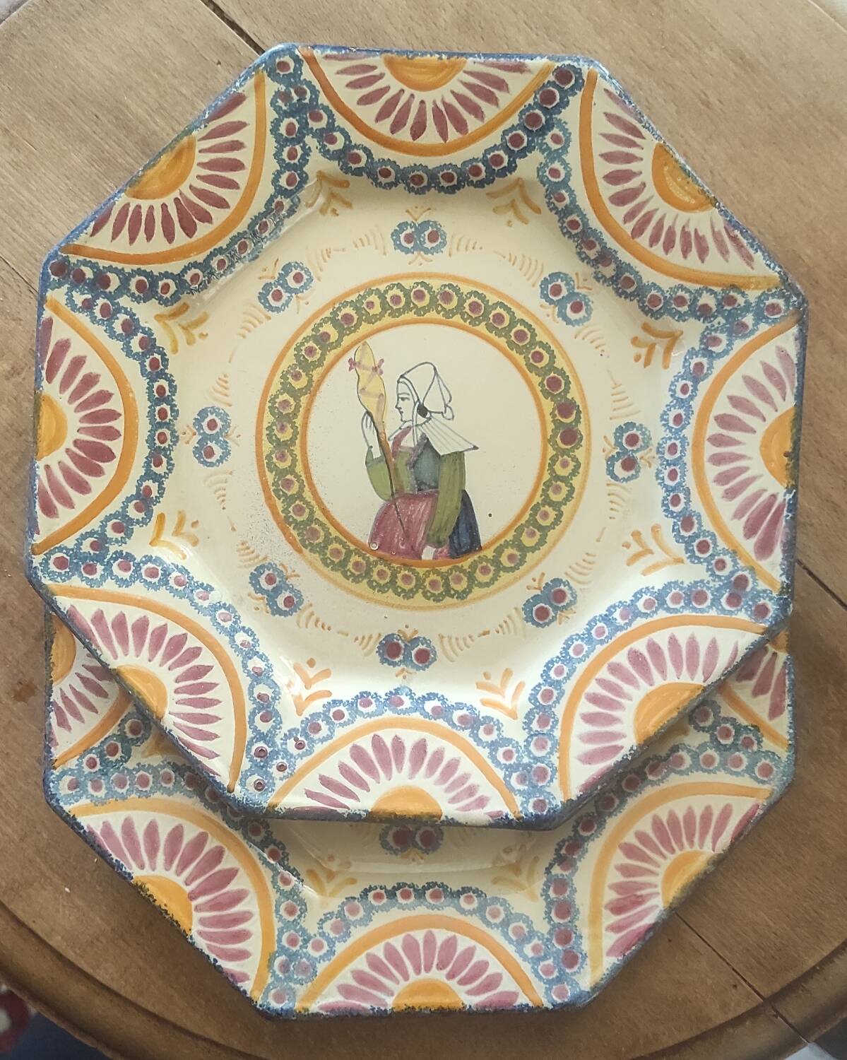 Two Henriot Quimper plates
