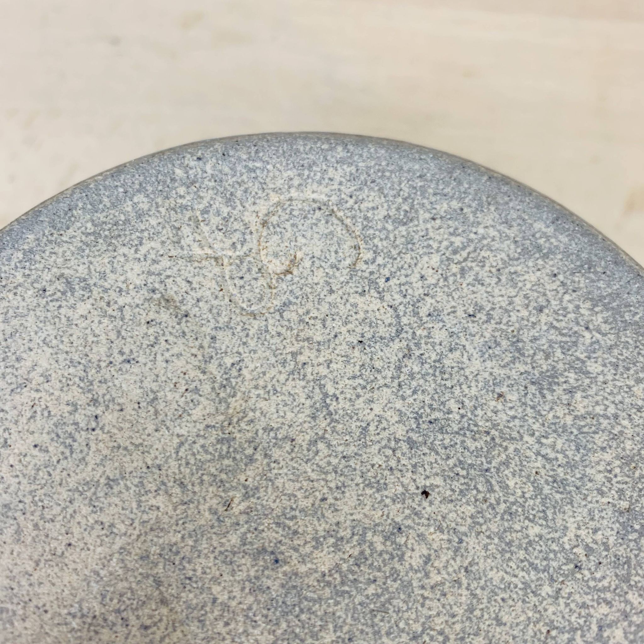 Vase boule pique fleurs céramique, bleu