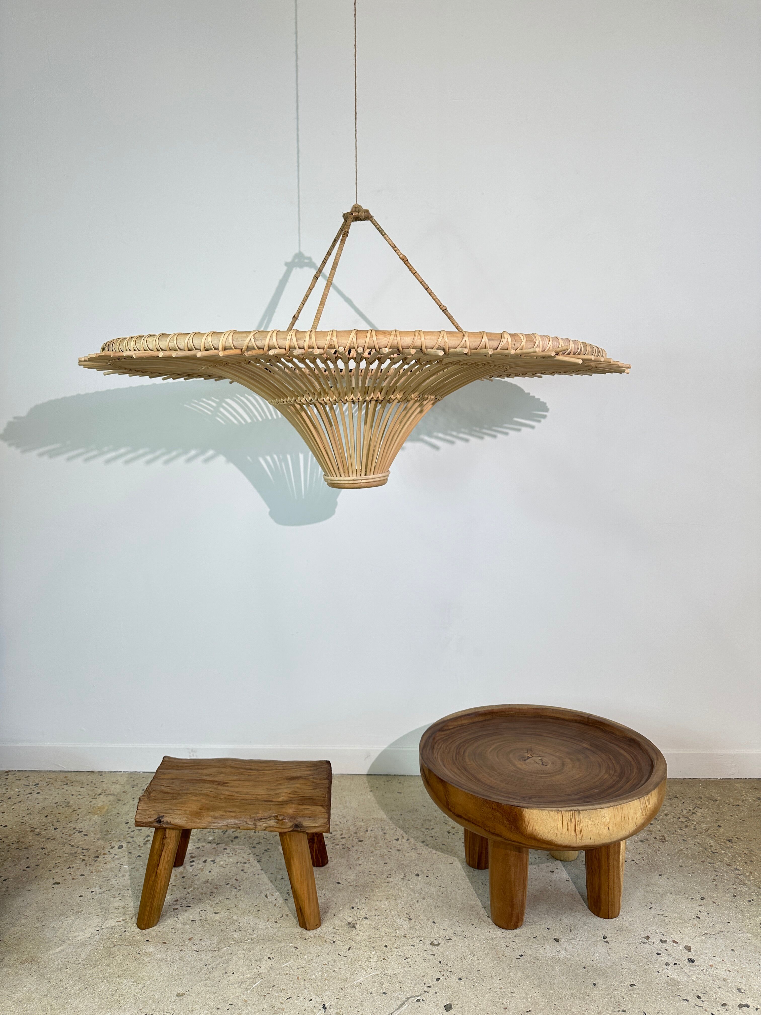 Suspension rattan saucer iron frame D:120 H:60