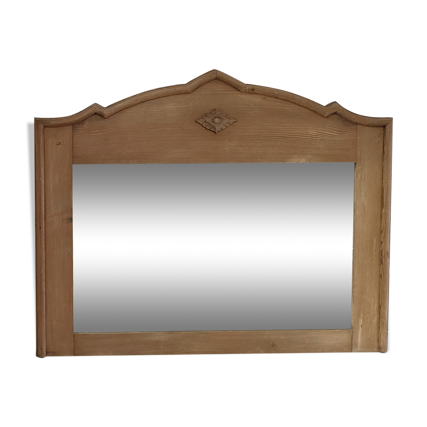 Mirror weathered wood ice beveled vintage 76 cm x 96 cm
