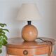 Table lamp, wooden ball foot