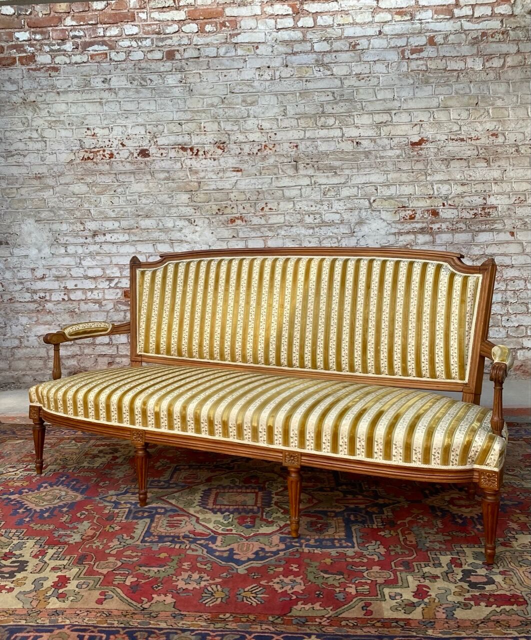 Beech Sofa Period Louis XVI XVIII Th Century
