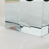 Sommerso Murano green vase 25 cm, soliflore, vintage