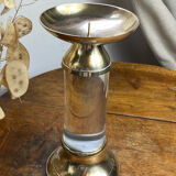 Lucite and brass candlestick, 1960s/70s