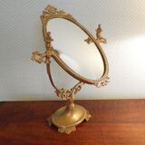 Psyche mirror in brass 39x30cm
