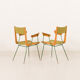Boomerang chair attr. to Carlo De Carli, set of 2, Italy 1950s