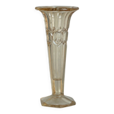 Small Art Deco vase in pale pink glass