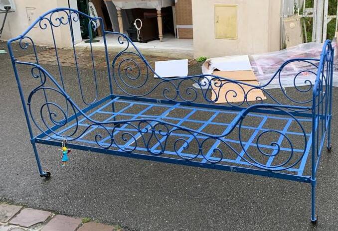 Wrought iron adult bed