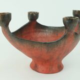 Keramik schale mit kerzenhaltern kunstkeramik conny walther denmark 60s