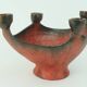 Keramik schale mit kerzenhaltern kunstkeramik conny walther denmark 60s