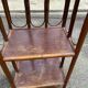 Vintage rattan and wicker shelf with 3 levels