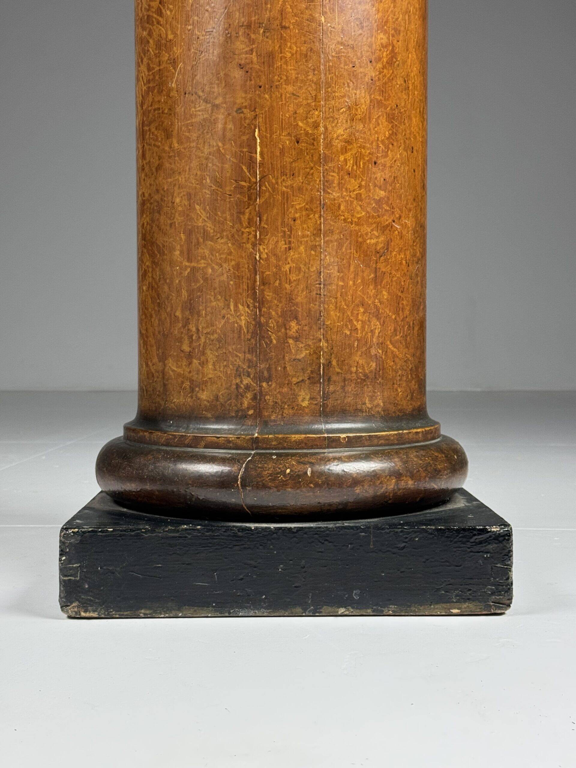 Faux bois column 19th century