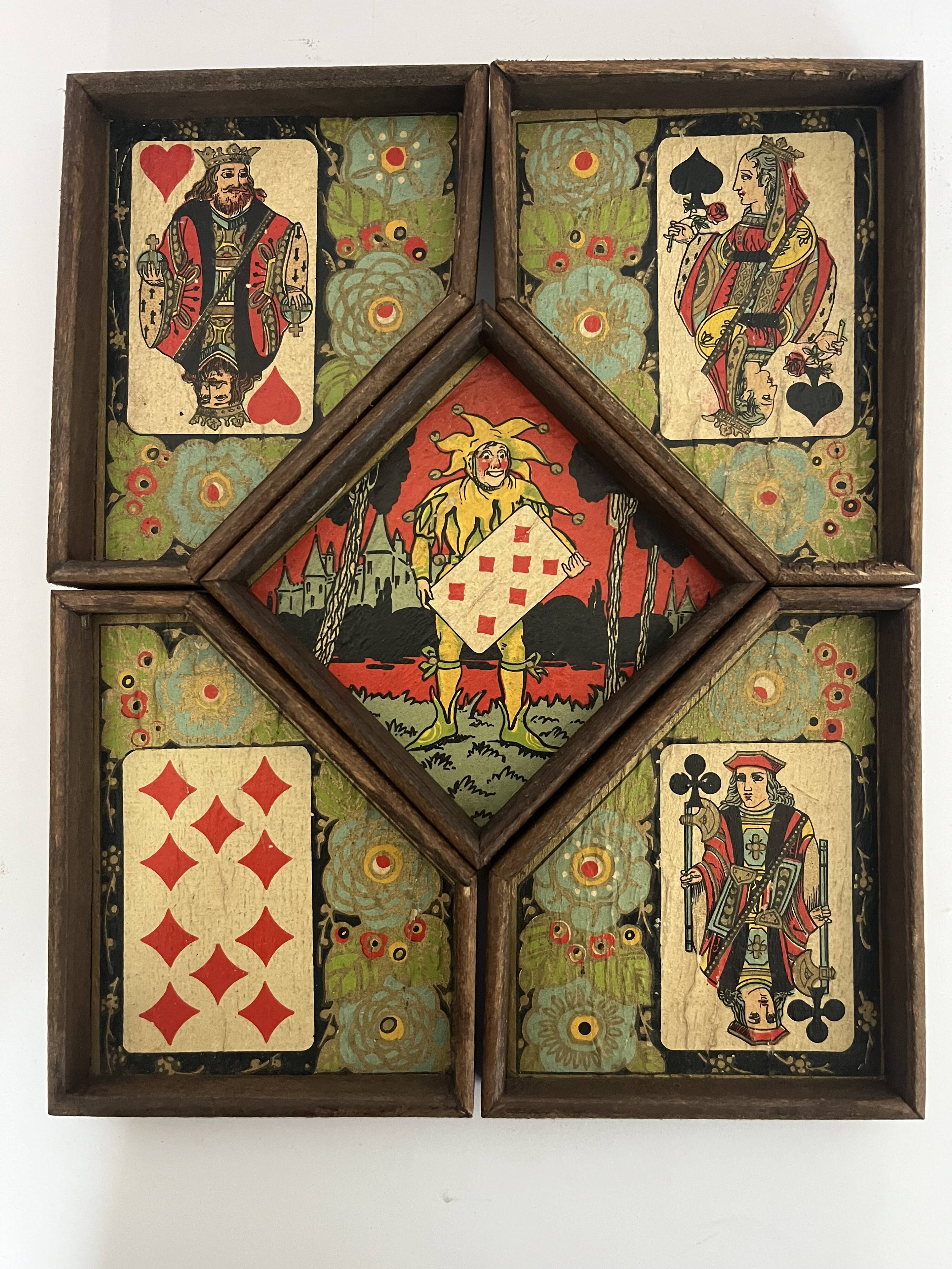 Old game of nain jaune with its bone tokens.