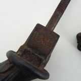 Ancien heurtoir de porte ange Chérubin en fonte, XIXème siècle