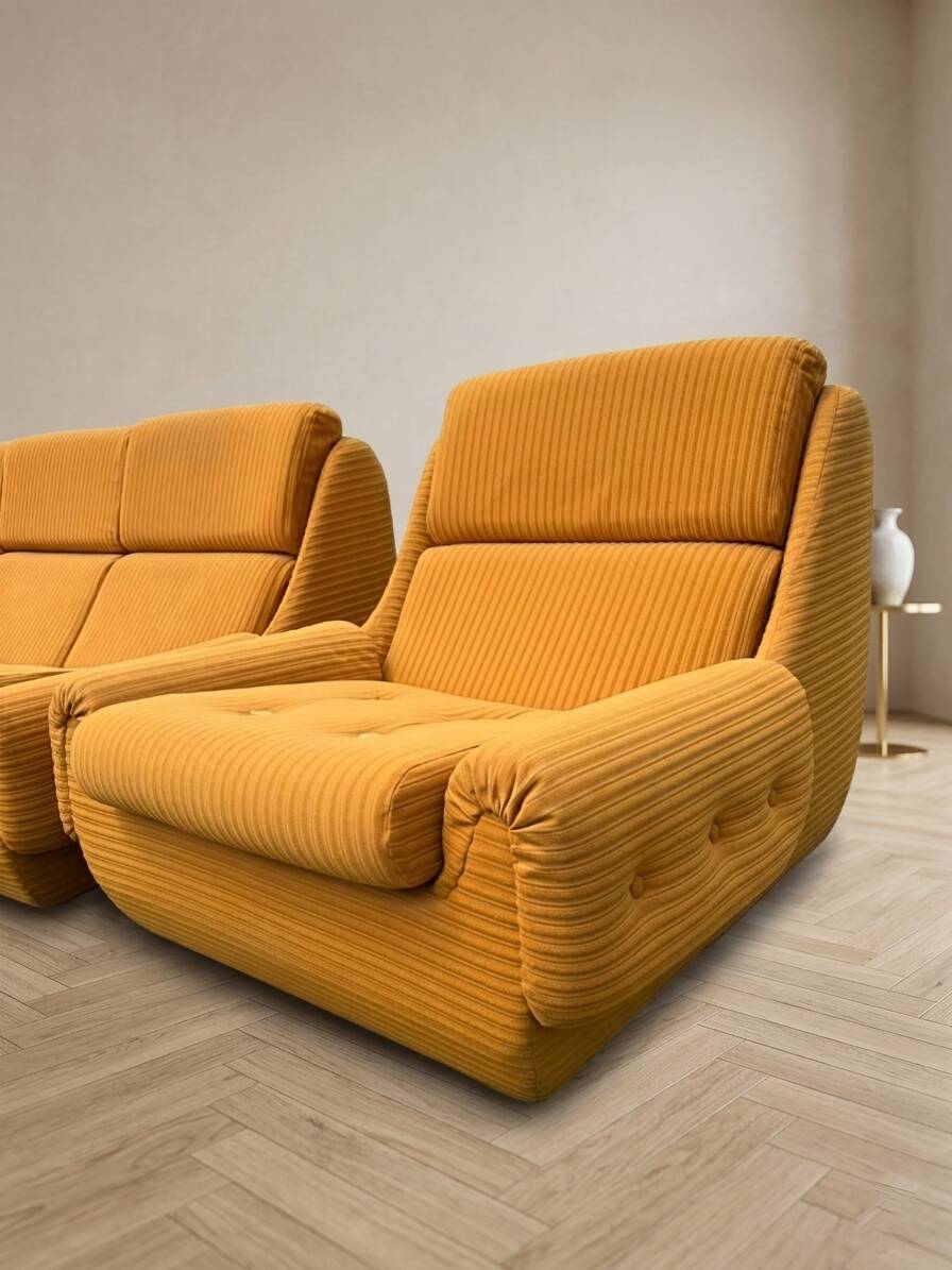 Living room set, mid-century, Jitona, 1970s, Czechoslovakia